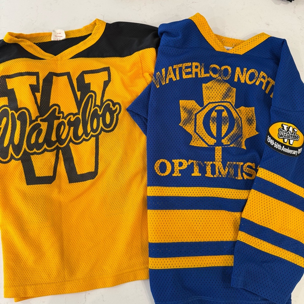 Vintage Waterloo mesh jerseys Athletic Knit made in Canada size Youth XL
